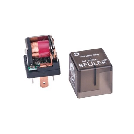 Accele Electronics 12V Automotive 4-Pin SPST Time Delay Relay with Adjustable Timing BU508TD